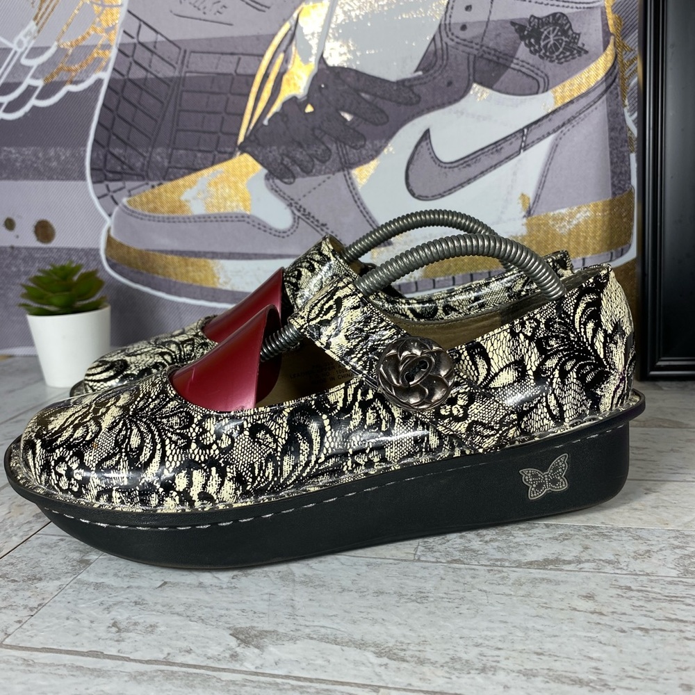 Alegria Paloma Mary Jane Pal-325 Floral Patent Leather Women Shoes Size 39 #10